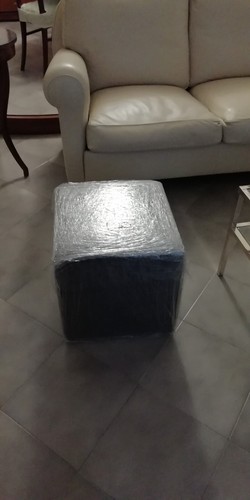 Pouf cubo poggiapiedi rigido - a,