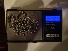 Rosario Oro Bianco 750 16.66 Grammi Lungo 34 Cm