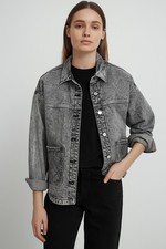 Giacca denim ZARA grigio