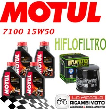 TRIUMPH Speed Four 600 2003 2005 KIT TAGLIANDO 4 LT MOTUL 7100 15W50 + FILTRO