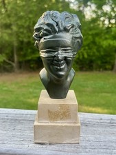 Antica scultura busto bronzo