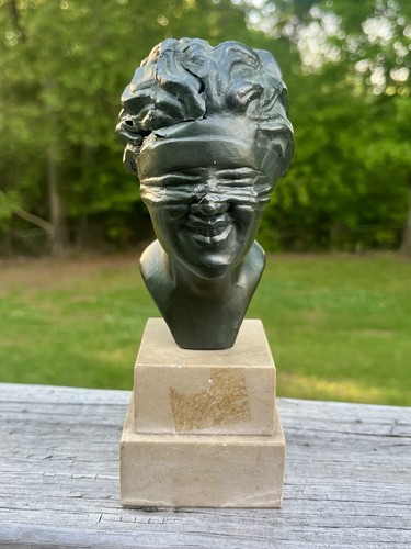 Antica scultura busto - , bronzo