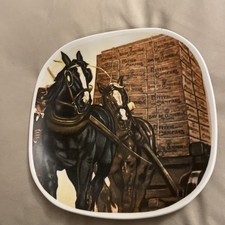 PIATTO CAMPARI MANIFESTI D'EPOCA RICHARD GINORI CERAMICA I CAVALLI Perfetto