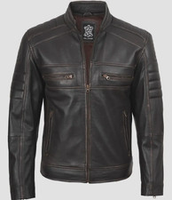 Giacca in pelle da uomo Cafe