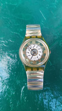 Orologio SWATCH anni 90 Green Shine classic quarzo bracciale acciaio elastico