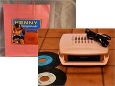 Mangiadischi PENNY rosa corrente/batterie con dischi, manuale e busta regalo