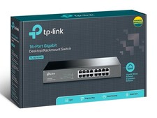 TP-Link TL-SG1016D 16 Porte RJ45 Gigabit 10/100/1000 Mbps Desktop Switch - Nero