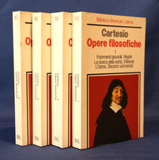 Cartesio, Opere filosofiche. 1986 Laterza - 4 volumi Completo. Filosofia Ottimo