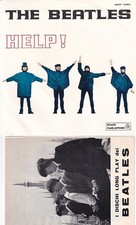 BEATLES: HELP - 45 GIRI PARLOPHON QMSP 16383 + RARISSIMO INSERTO DELLA CARISCH