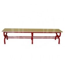 Panca spogliatoio solo seduta in acciaio rosso, da mt. 2, Morale Sport, s860/0