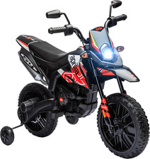 AIYAPLAY 12V Moto Elettrica per Bambini Aprilia Cavalcabile in Bici con Luci e Musica