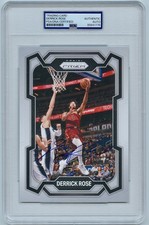 Foto Derrick Rose firmata autografata Jumbo 5x7 Panini Cavaliers Psa/Dna slabbrata