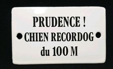 TARGA SMALTATA PRUDENZA CHIEN