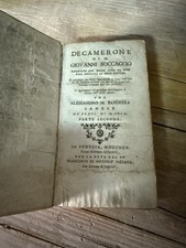 LIBRO ANTICO Decamerone di M. Giovanni Boccaccio 1795