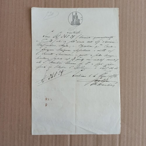 1876 carta bollata c atto - bollata,