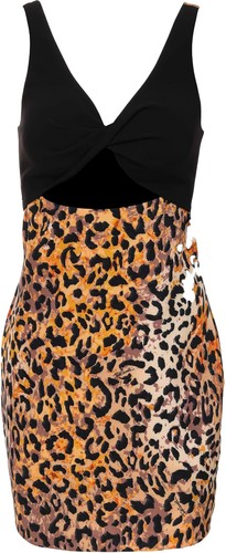 Abito donna nero giallo - abito,