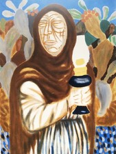 GIUSEPPE MIGNECO:  Rara Litografia di cm. 80X65, Firmata, Numerata. STUPENDA!!!