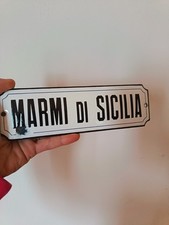 Targa smaltata vintage - smaltata, "marmi