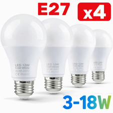 4 LAMPADINE LED E27 LAMPADA
