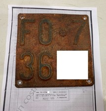 TARGA CON VISURA MOTOM 51 DEL 1960 USO COLLEZIONISTICO (MI657)