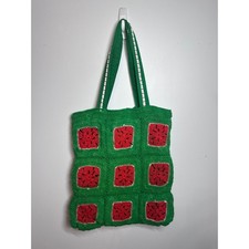 Borsa verde all uncinetto - borsa, all'uncinetto