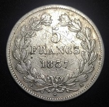 FRANCIA 5 FRANCHI 1837 MONETA