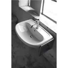 Lavandino Lavabo Semincasso Bagno modello Atene in ceramica bianco 64x44,5 cm