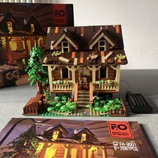 Fun Whole Wood Cabin Retro House FH9001 Completo Lego Compatibile Mattoncini Led