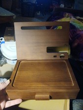 Docking Telefono Legno Stazione di Ricarica Comodino Scrivania Organizer Chiavi Regalo per Uomo