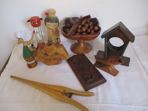 Lotto vintage oggetti legno - vintage,