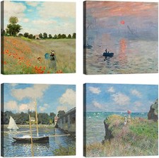 Quadri Claude Monet 4 pezzi