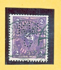 FRANCOBOLLO GERMANIA REPUBBLICA WEIMAR  STAMP   PERFIN  2  MARK   UNIFICATO 196