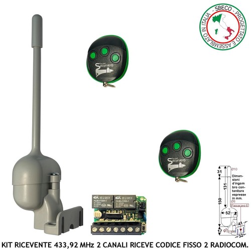 Radio ricevente 433 92 - ricevente, 433,92