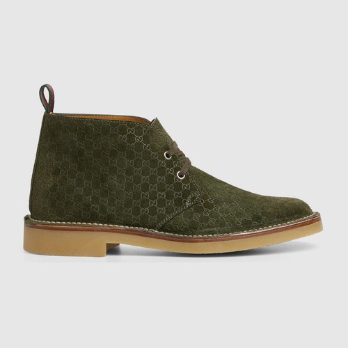 Gucci web suede ankle boots - gucci, gg