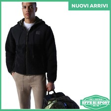 Felpa manica lunga in pile uomo North Sails giubbino con cerniera e cappuccio 