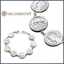 Bracciale moneta in argento