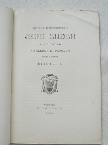 Josephi callegari episcopi - callegari,
