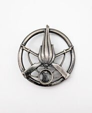 FREGIO PER BASCO  VECCHIO FANTERIA IN METALLO ANNERITO