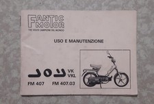 Libretto uso e manutenzione Fantic Motor Joy VK VKL FM 407 FM 407.03