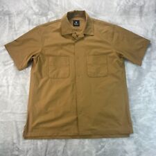 Goldwin Camicia Ripstop Uomo Taglia Media Senape Collo Aperto - Giappone