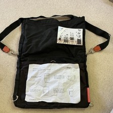 Borsa messenger per laptop convertibile in tela OHYO Felix Conran blu navy RARA *mai usata*