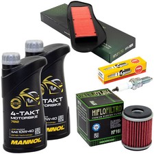 Kit Manutenzione 2L Olio per Yamaha VP 125 VP 250 2007-16 Filtro Aria Filtro Olio Candela