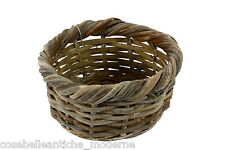 Antico Cesto Canestro Vimini Canne Arredo Casa Garden Vintage Old WICKER BASKET