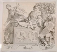 ANTICA INCISIONE ALLEGORIA CON