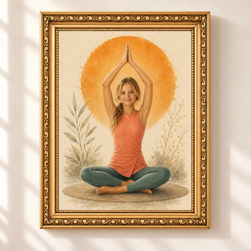 Ritratto yoga personalizzato - ritratto,
