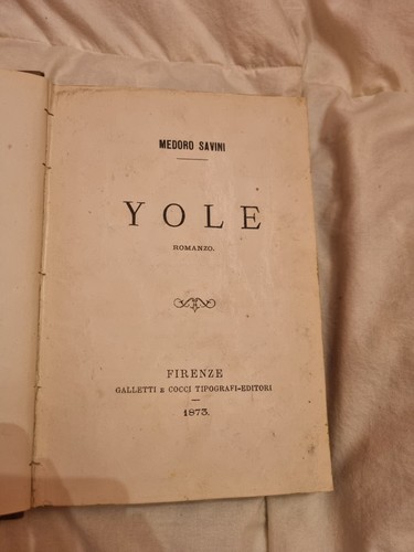 Medro savini yole - -, romanzo