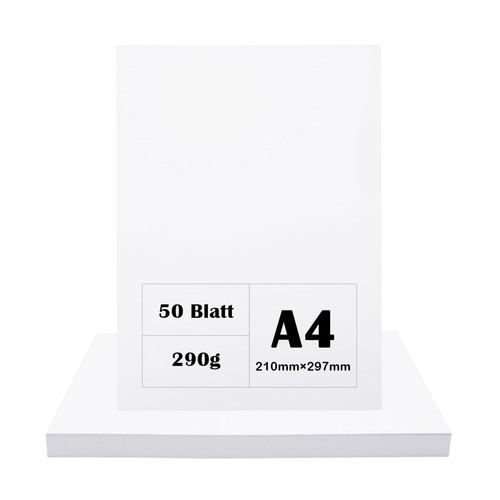 290 cartoncini bianchi - 290, g/m²