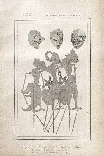 Gravure oceania maschere - gravure, "