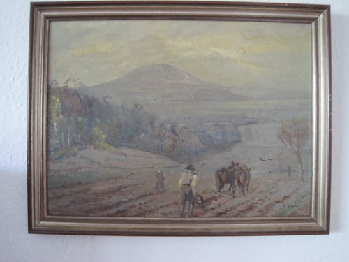 Quadro contadini lavoro con - al,