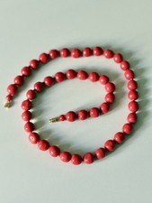 COLLANA PASTA DI CORALLO VINTAGE - 62 CM LUNGHEZZA - PERLE IRREGOLARI